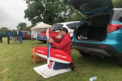 Paul Winter dismantles his Gee Bee