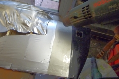 Removing old covering film