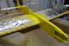Fuselage top coat sprayed on