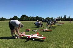 One side of the flight line
