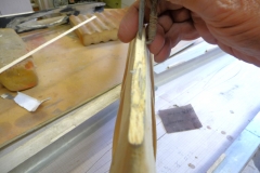 Scribing the trailing edge centre line