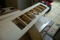 Wing removed from jig